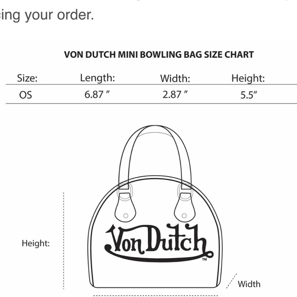 NWT Von Dutch Pink mini bowling bag - Picture 6 of 6